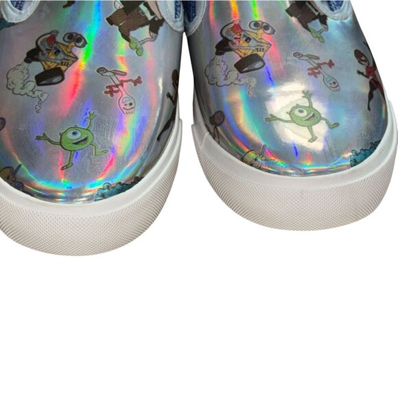 Disney/Pixar Womens Irredescent Silver Slip On Sneakers-Size 10-NWT - Picture 5 of 10